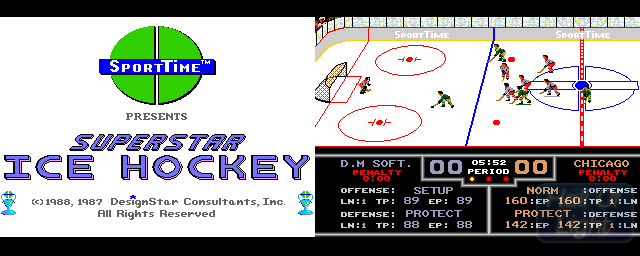 Superstar Ice Hockey - Double Barrel Screenshot
